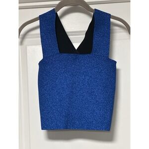 A.L.C., Women's "Ali" Glitter‎ Crop Top, Blue & Black, Size Extra Small, NWT